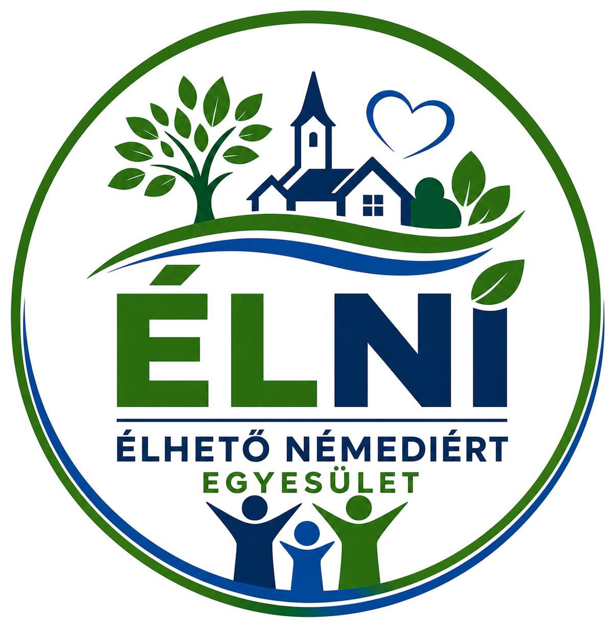 ÉLNI Élhető Némediért Egyesület logója